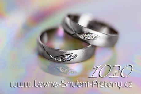 Snubní prsteny LSP 1020bz + zirkony, zlato 14 kar. - Obrázok č. 1